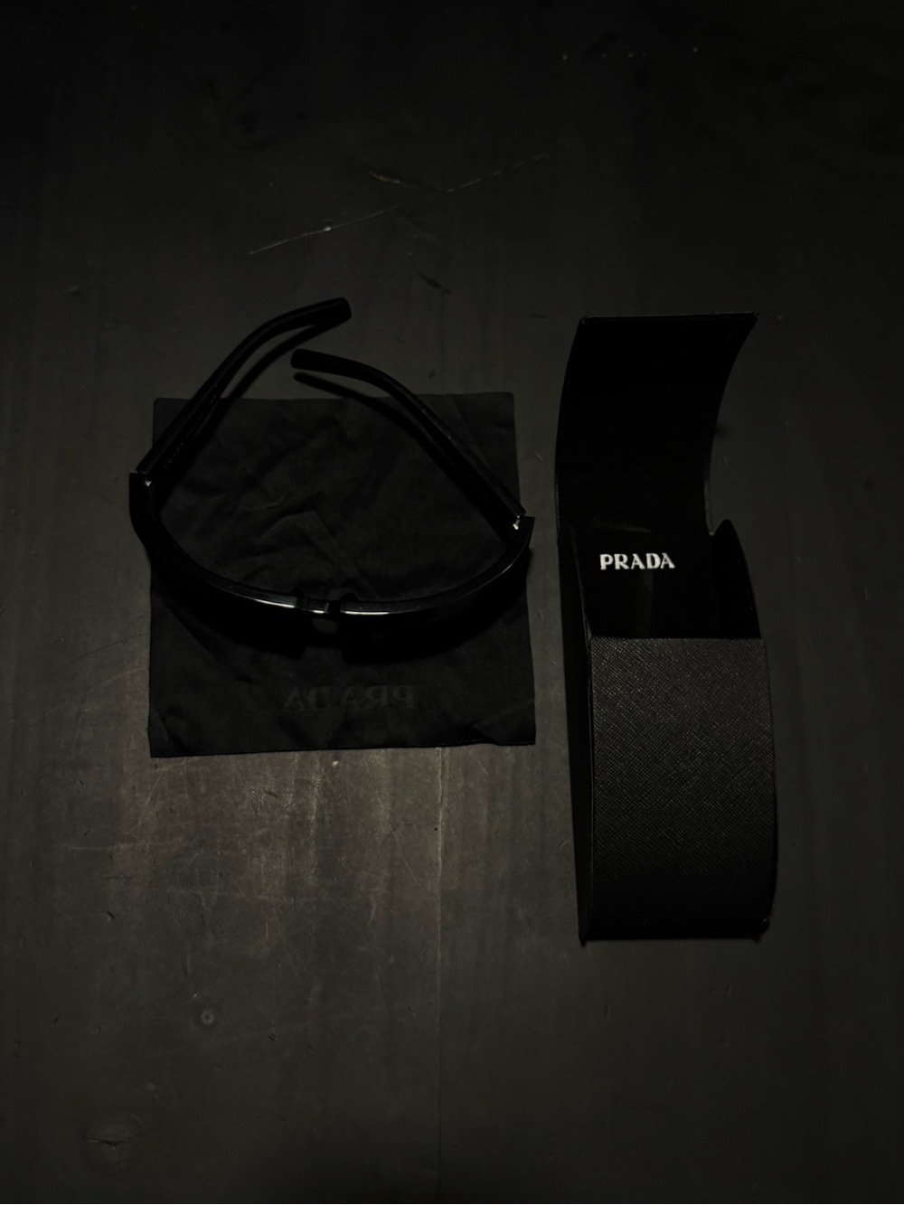 Prada Men's Sunglasses in Black with Case